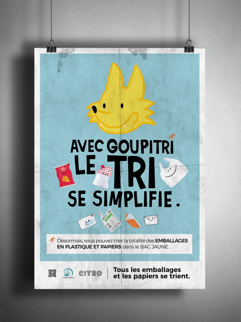 Création d'affiche changement consigne de tri Nièvre